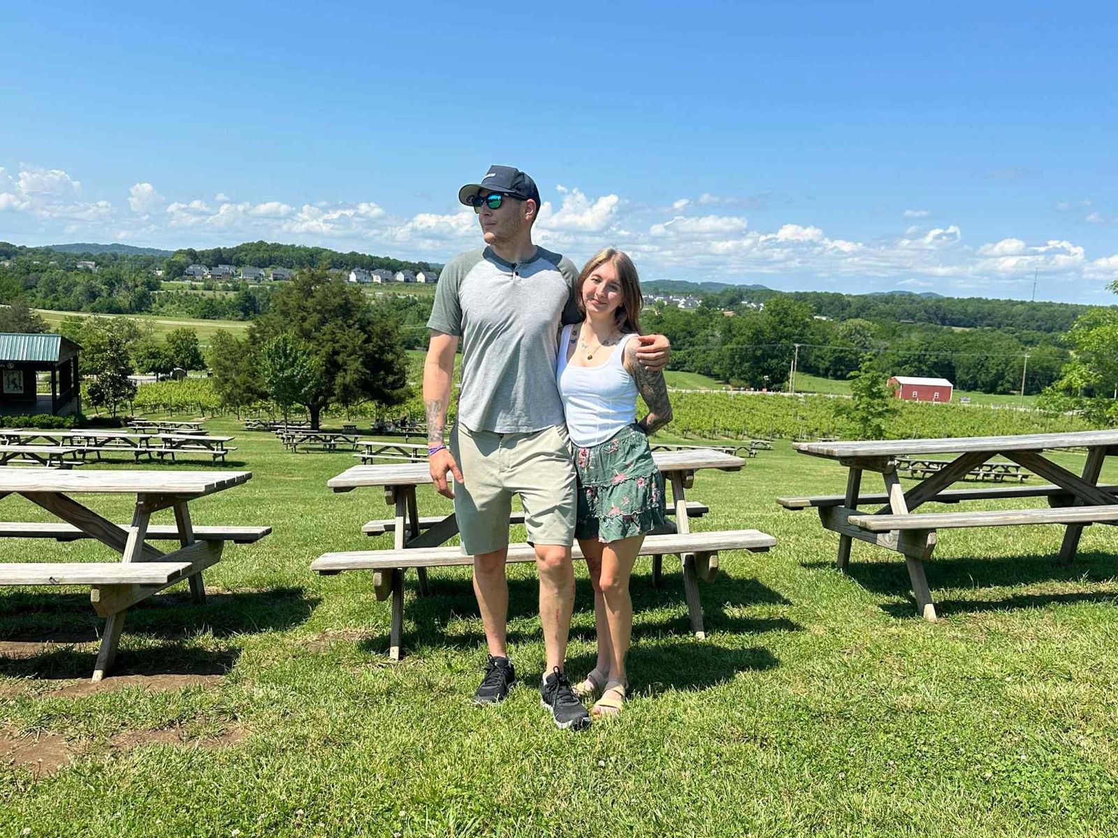 At a vineyard