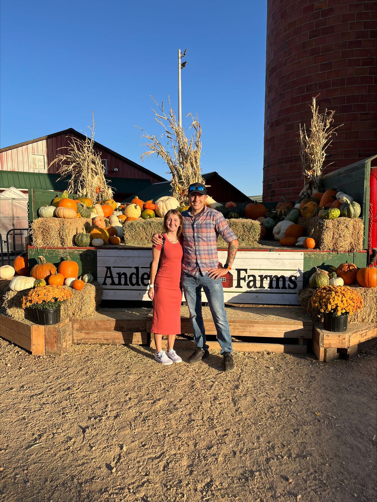 At a pumpkin farm
