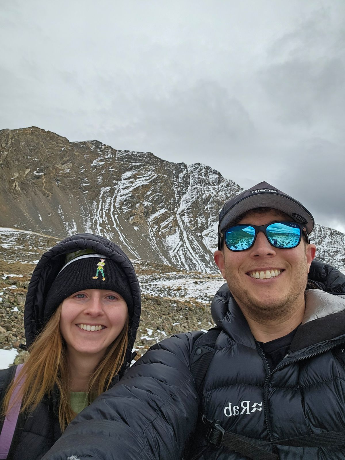 Selfie on a snowy hike