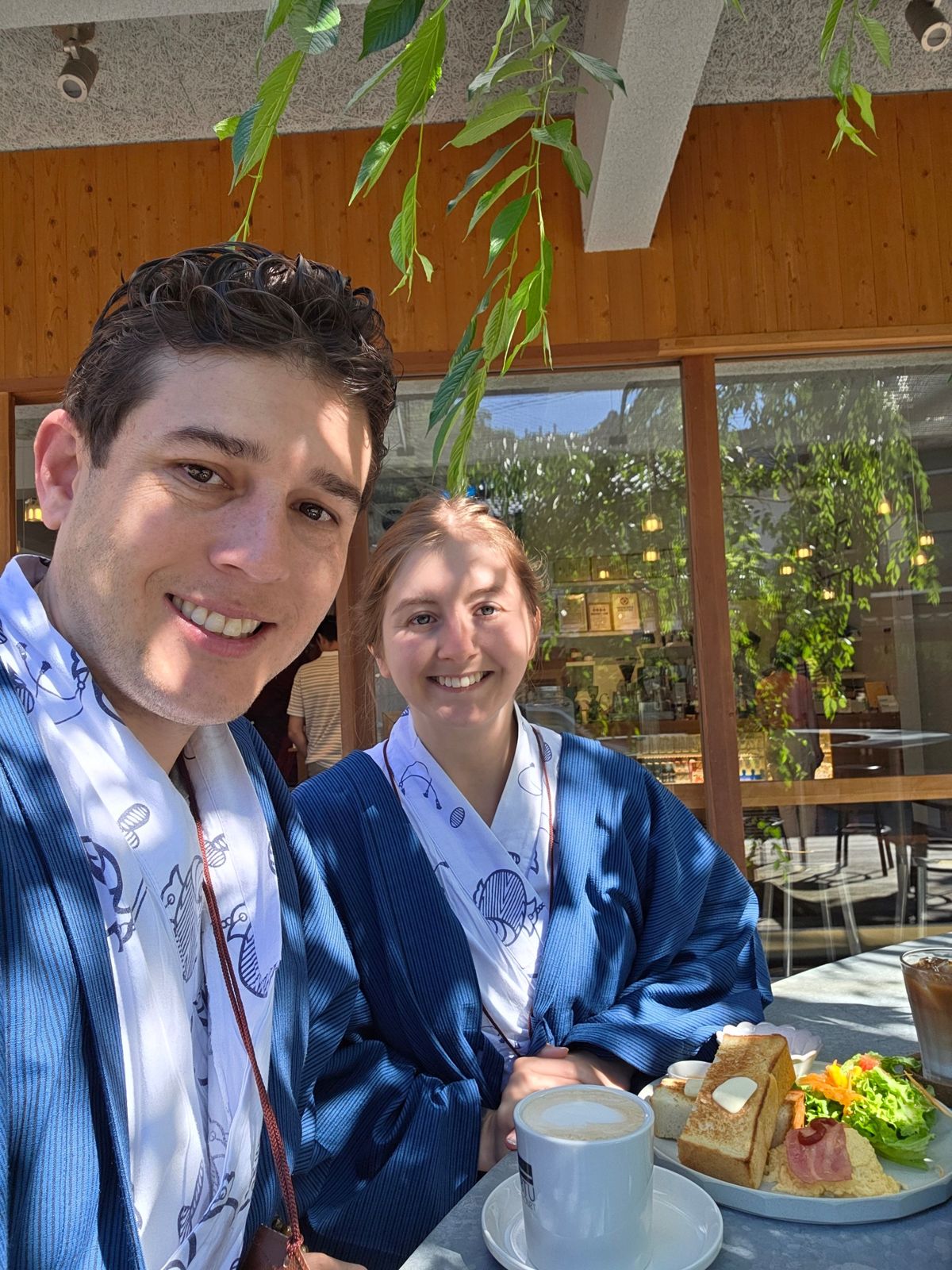 Breakfast in yukata
